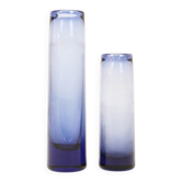 Ensemble de 2 vases en verre faits à la main par Per Lütken pour Holmegaard / 16910 + 16911 / Design danois moderne du milieu du siècle