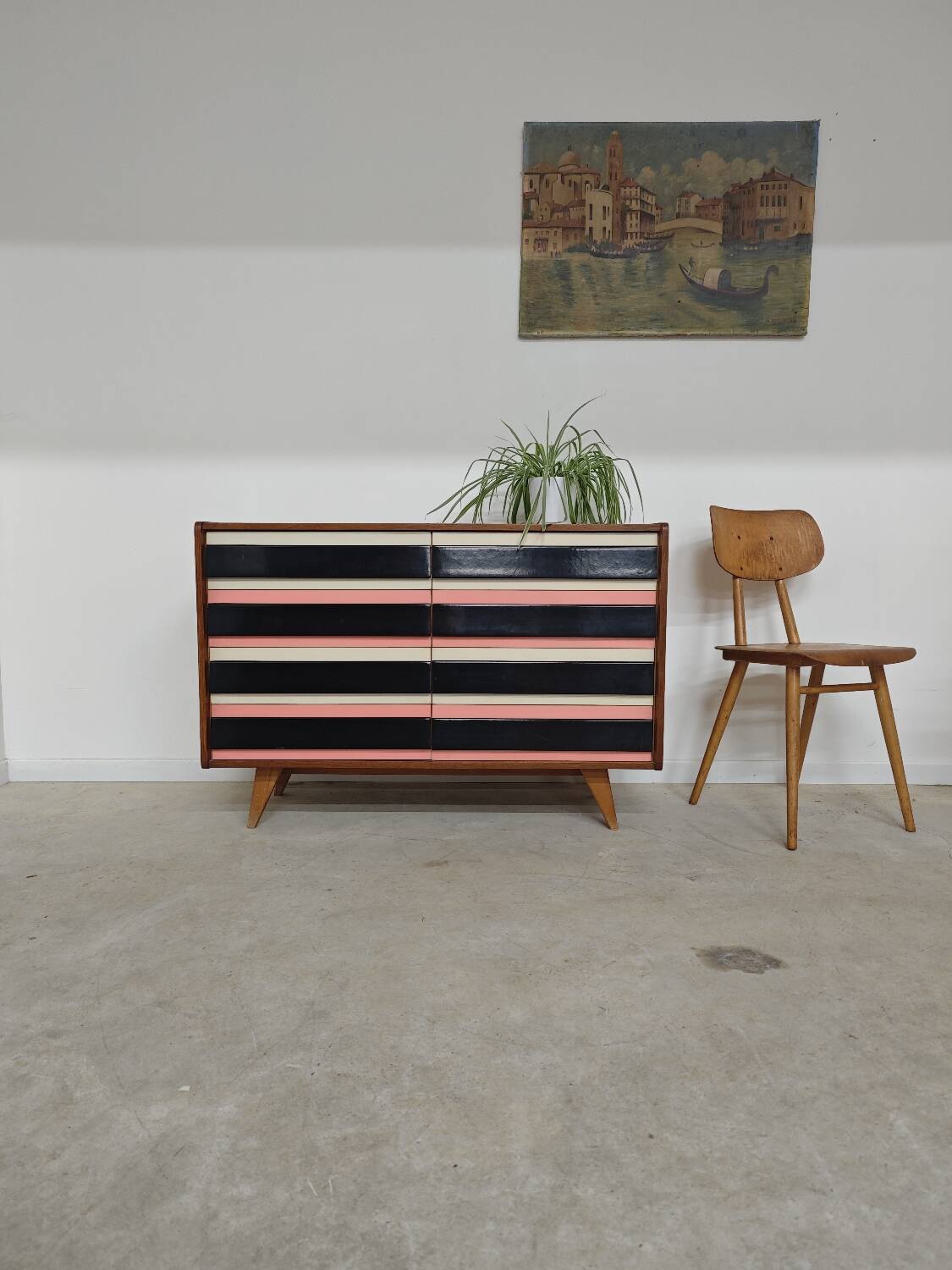 Commode U 453 Rose 8 drawers Jiri Jiroutek for Interior Prague 1962