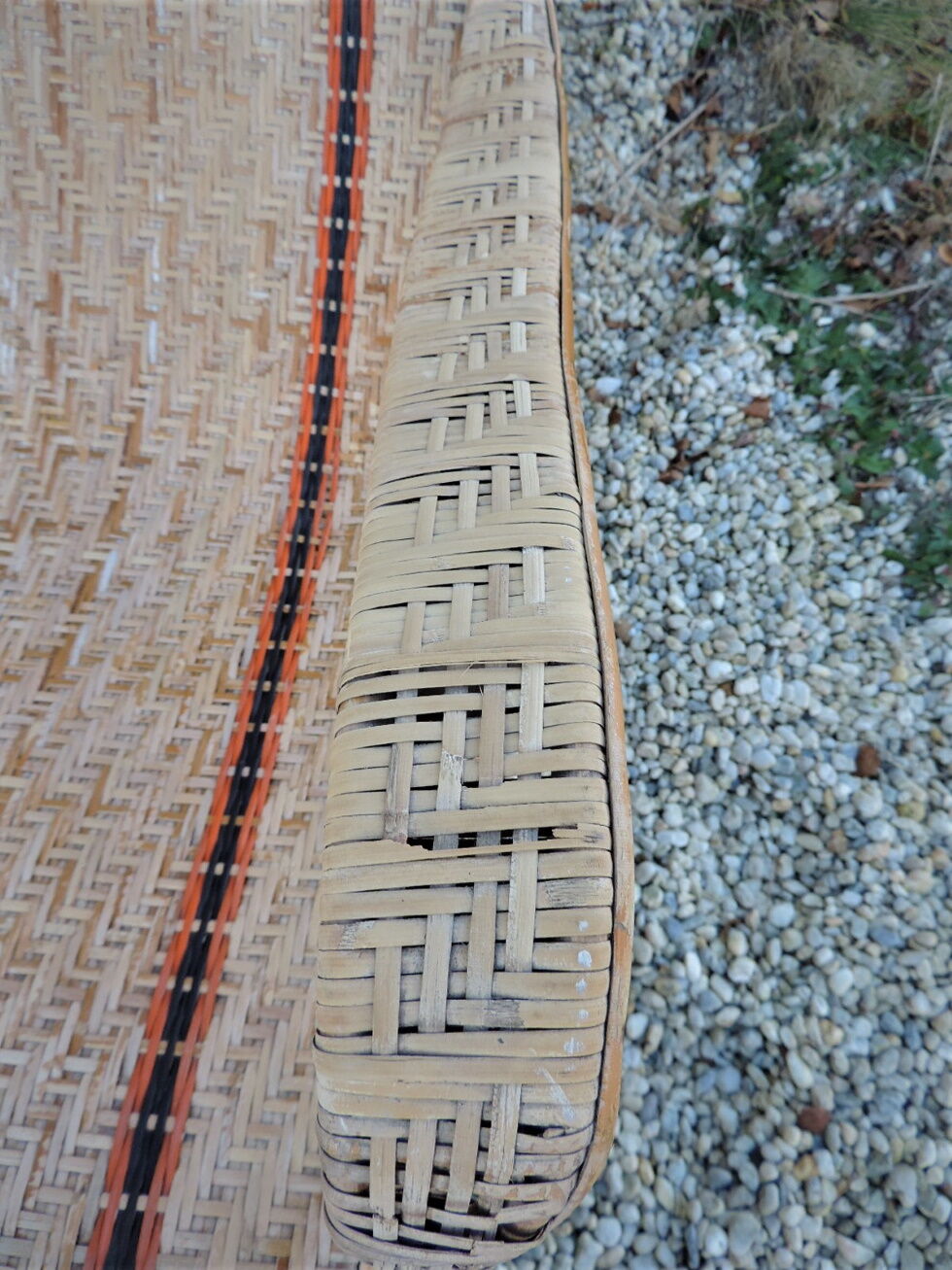 rattan chaise longue with its foot rest 1930