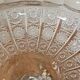Cut crystal bowl on a brass base in bohemian style.