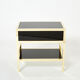 Pair of brass lacquered bedside tables by Michel Pigneres 1970