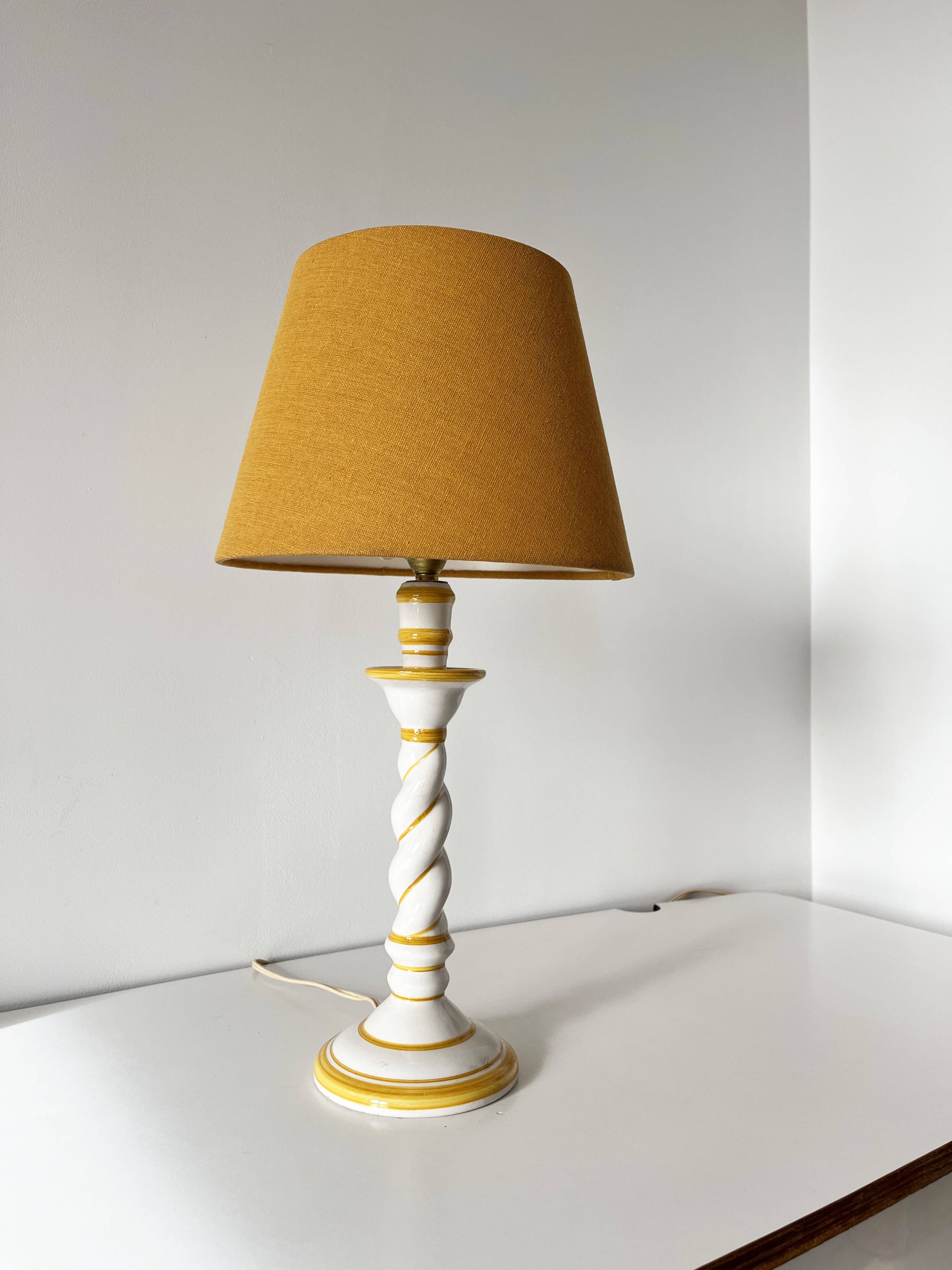 Twisted ceramic lamp 1970