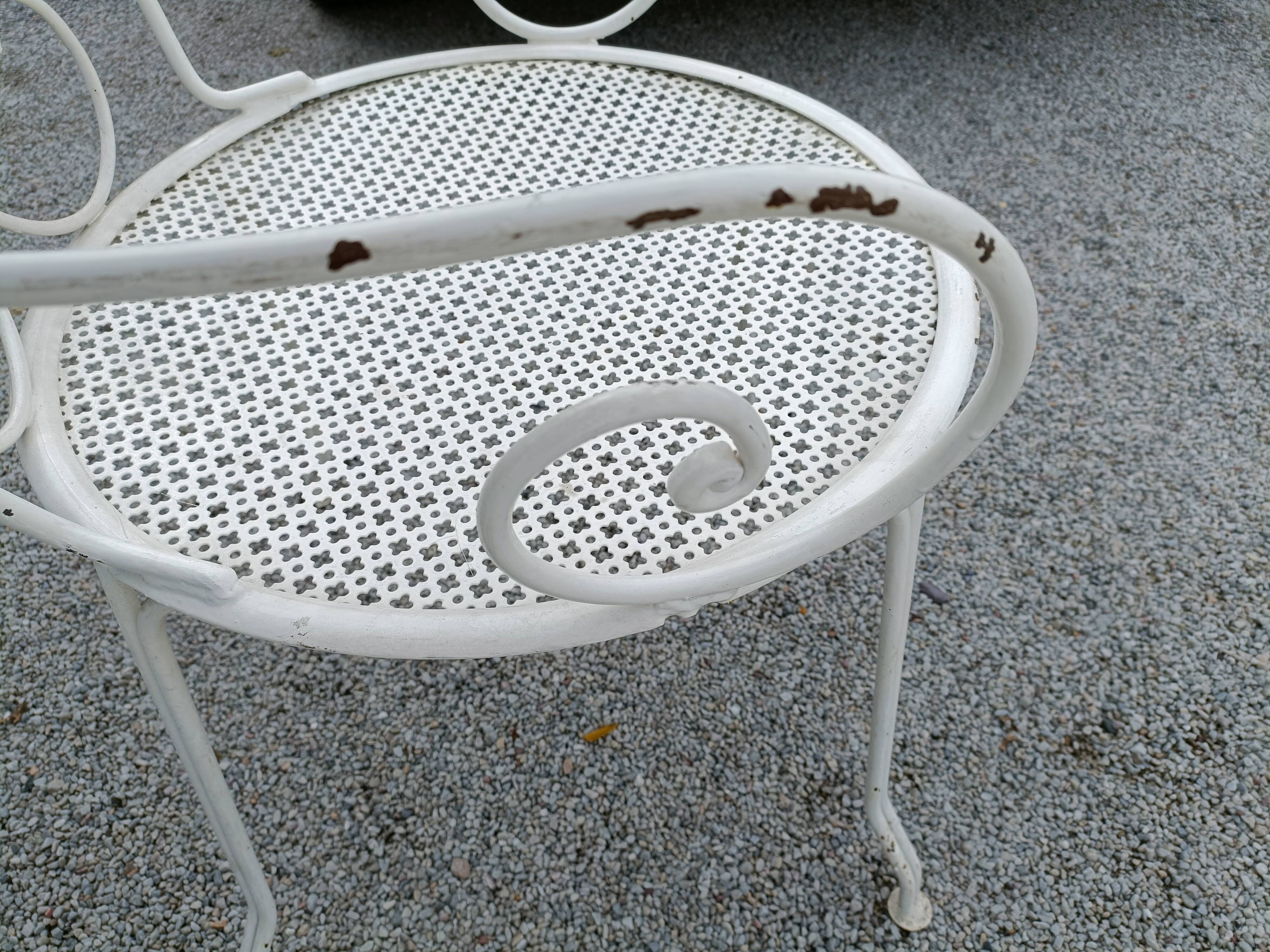 Antique garden furniture in full metal iron
