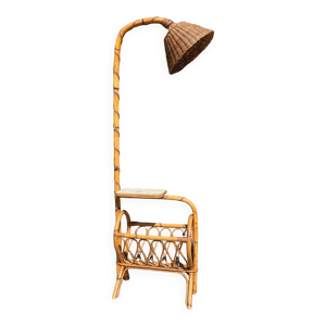 lampadaire louis Sognot - rotin