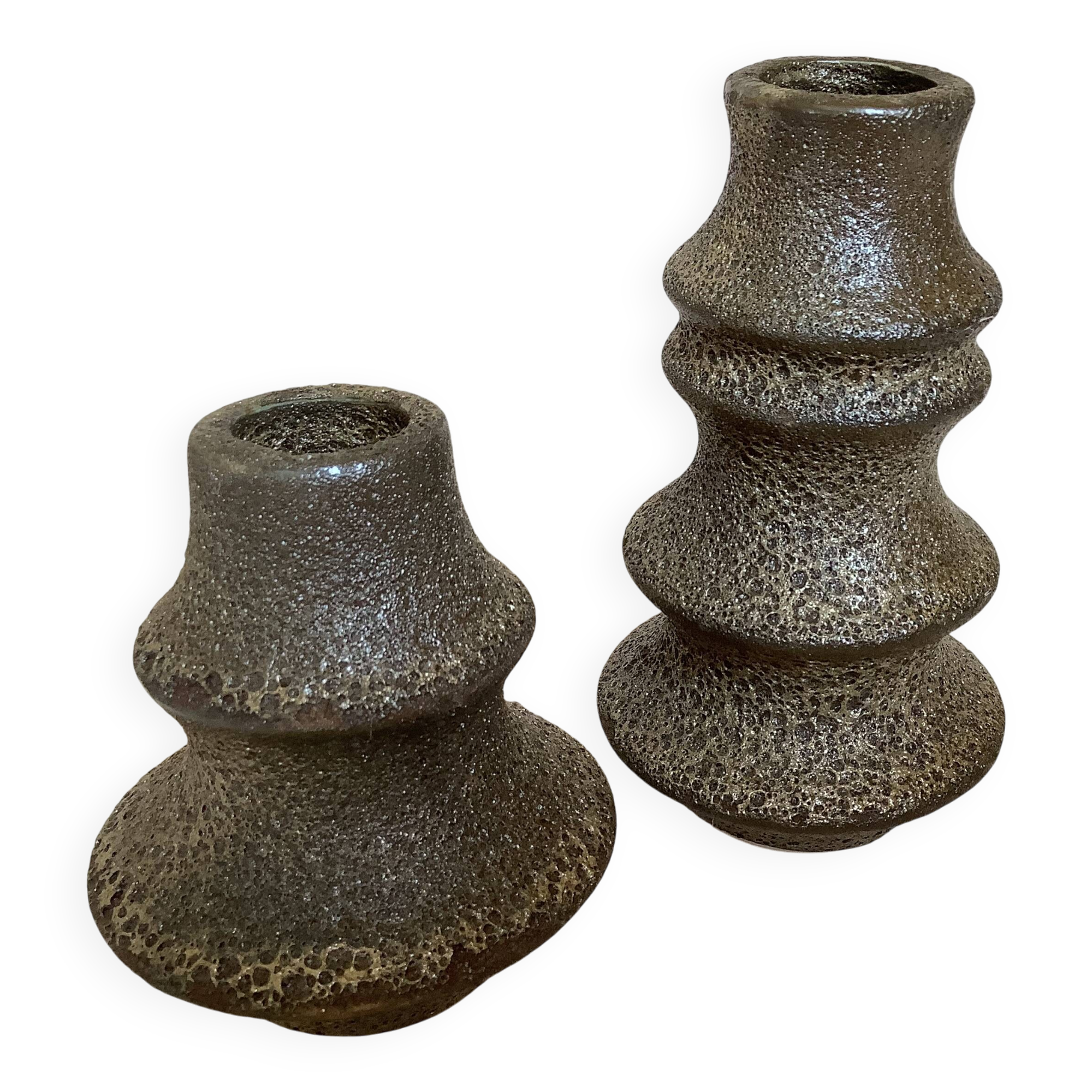 Pair of small vase candlesticks
