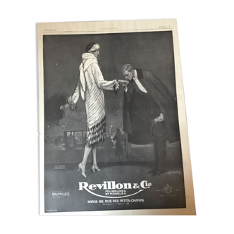Vintage advertising to frame fashion revillon 1925