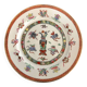 Hand-painted chinese porcelain plate enhanced with gold, qianlong brand, 20th century