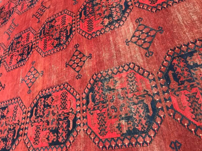 Large carpet former Turkmen afghan handmade 286 X 342 CM