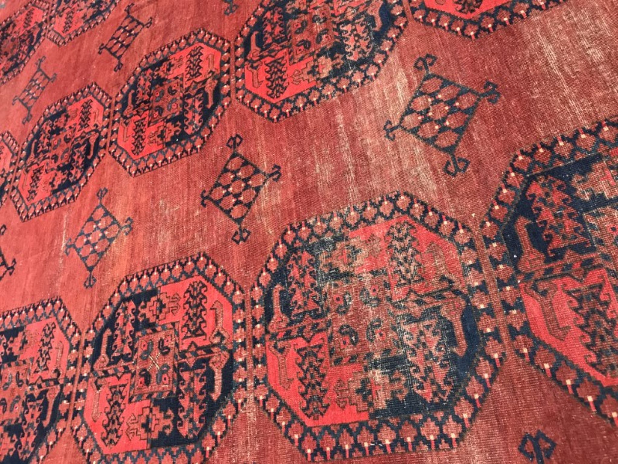 Large carpet former Turkmen afghan handmade 286 X 342 CM