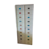 Amoire with industrial-style metal locker