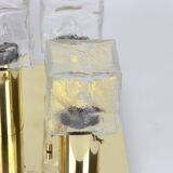 Large Murano Ice glass ceiling light by Kalmar, Austria, 1960s.