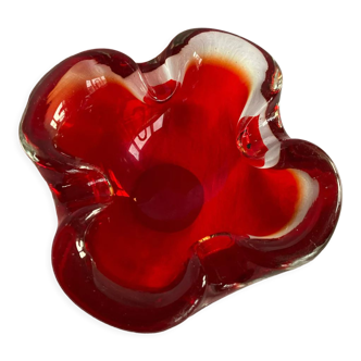 Vintage Murano ashtray - empty red pocket