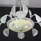 Art Deco Barovier e Toso Chandelier, Murano Glass, 1940s