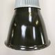 Black enamel industrial pendant light, 1960