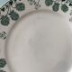 Lot de 12 assiettes plates XIXème Boch Frères Keramis, modèle Trifolium