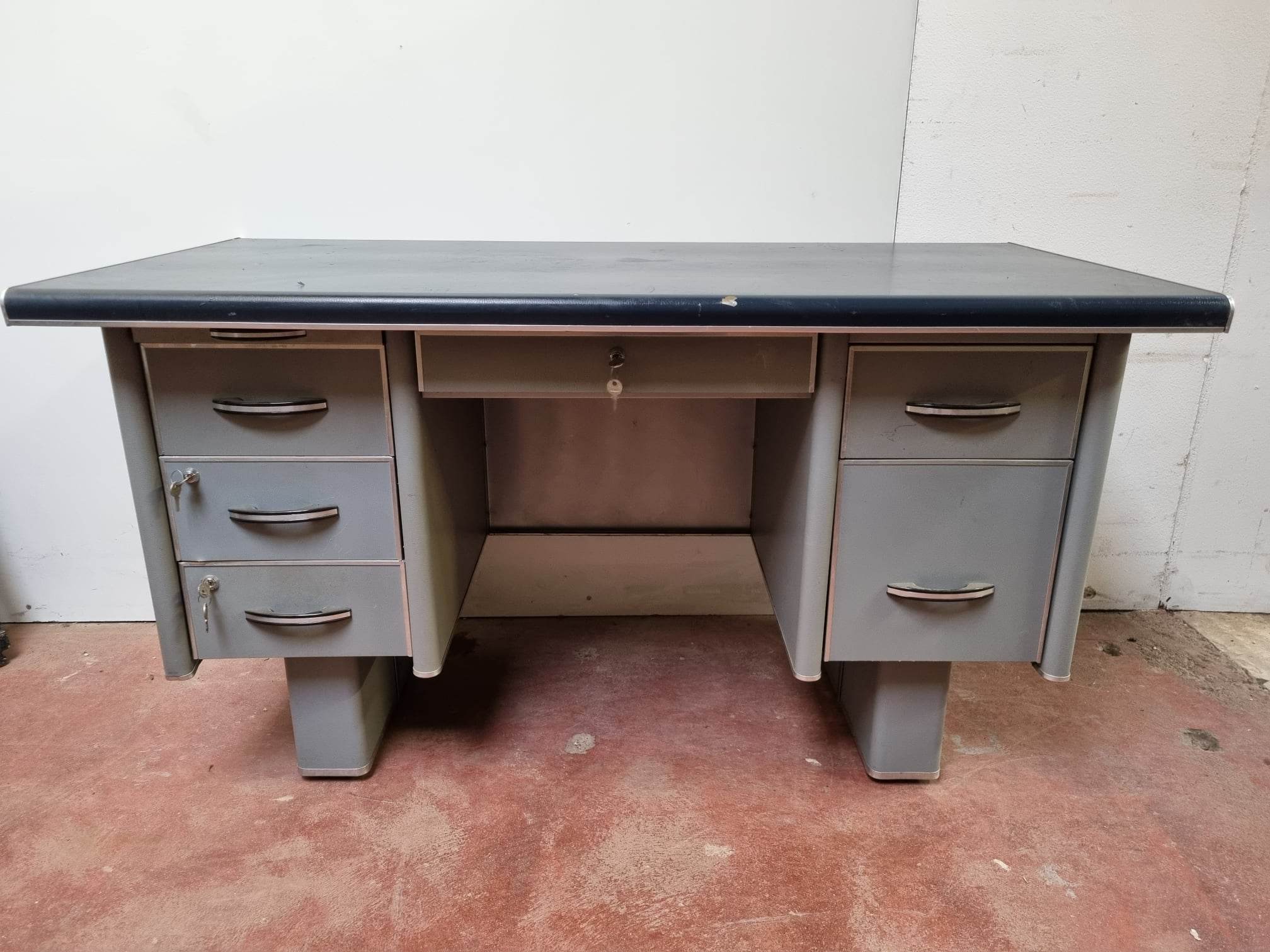 Metal industrial desk