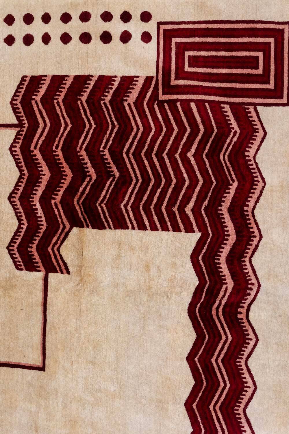Tapis, ou tapisserie, en laine, de style Art déco. Travail contemporain.