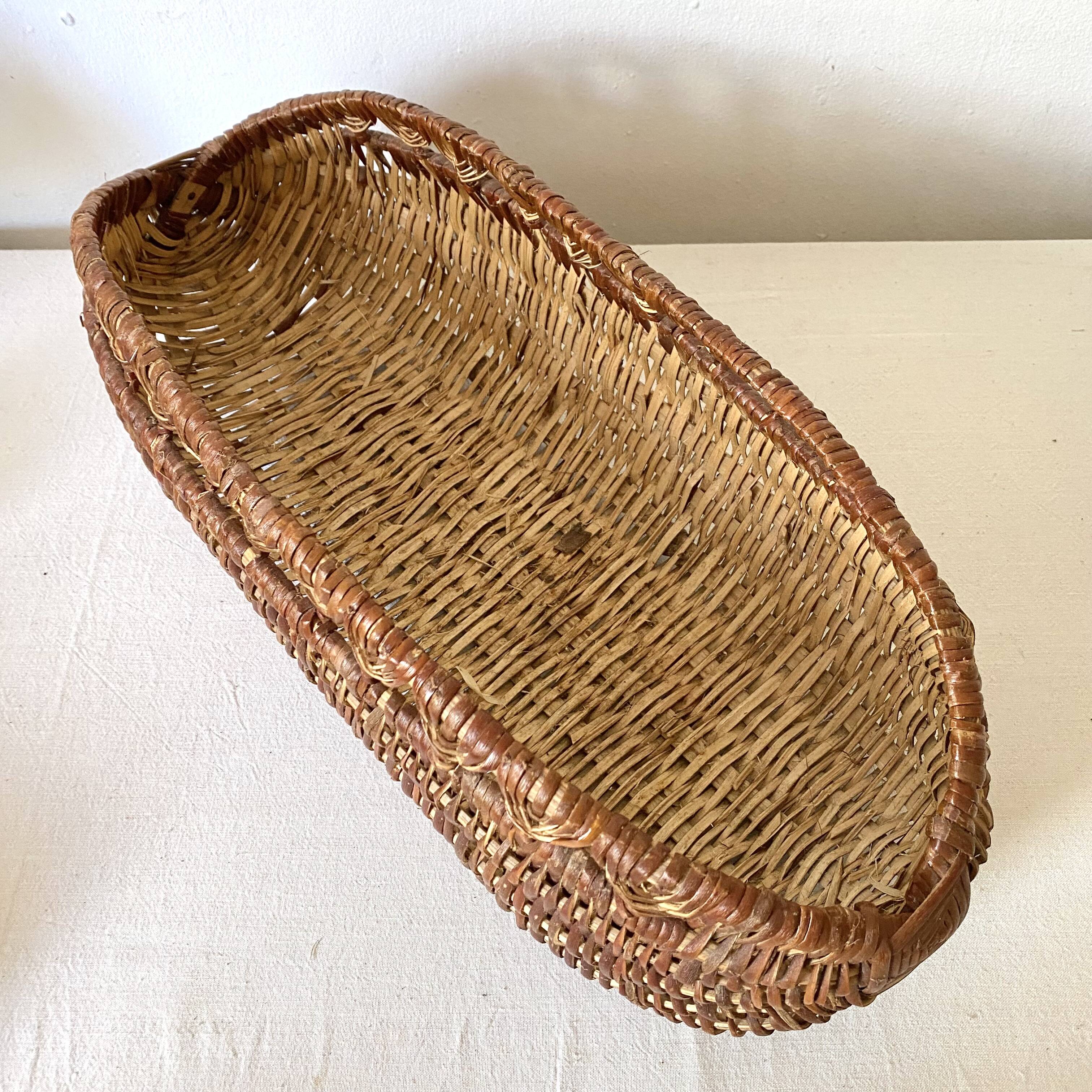 Basket, woven wicker basket