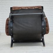 Années 1970, design suédois de Bruno Mathsson, modèle « Pernilla », cuir.