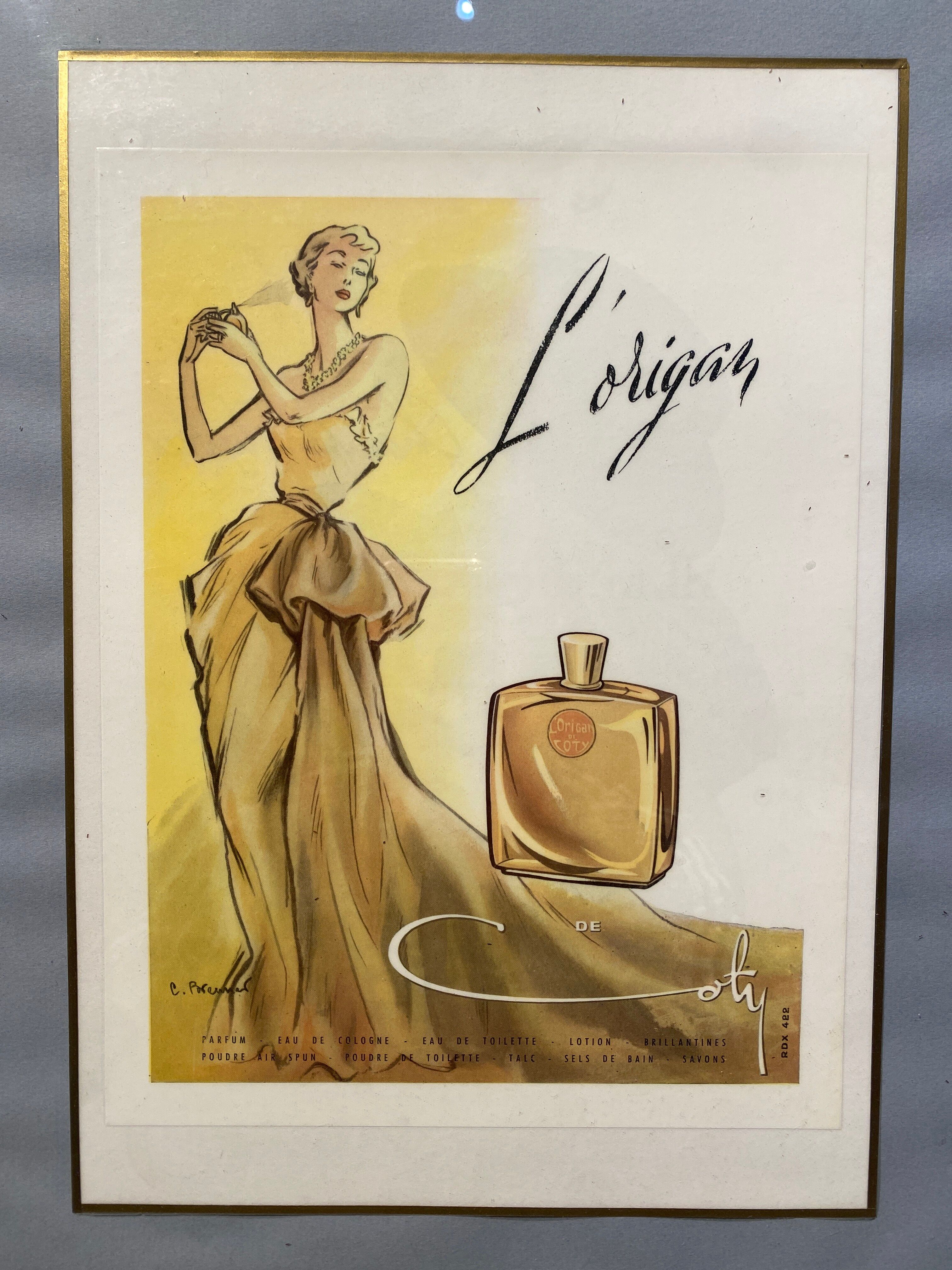 Framed edition for the perfume oregano, by Coty