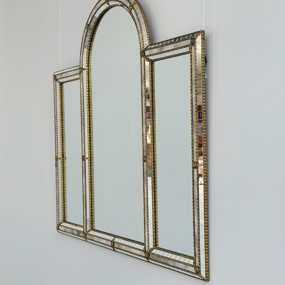 Large decorative Spanish mosaic mirror, 1980s