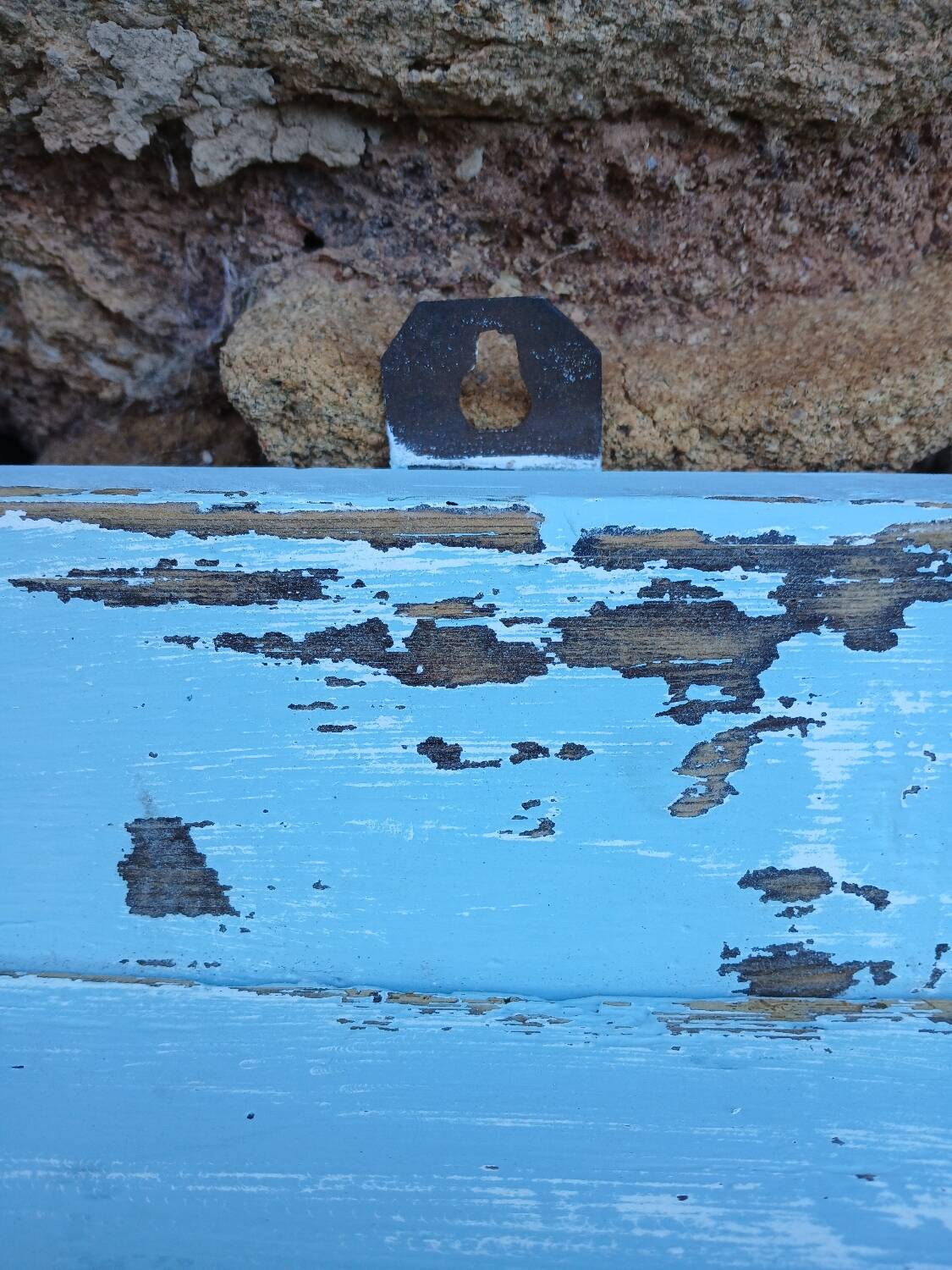 Old wooden wall shelf