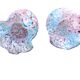 2 anciens vases en verre jaspé, dits style Clichy