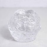 Glass "snowball" tealight candle holder