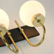 Mid-century Brass and Opaline Sconce, set of 2
