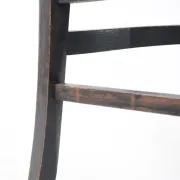Set of 2 rustic French chairs with rush seats