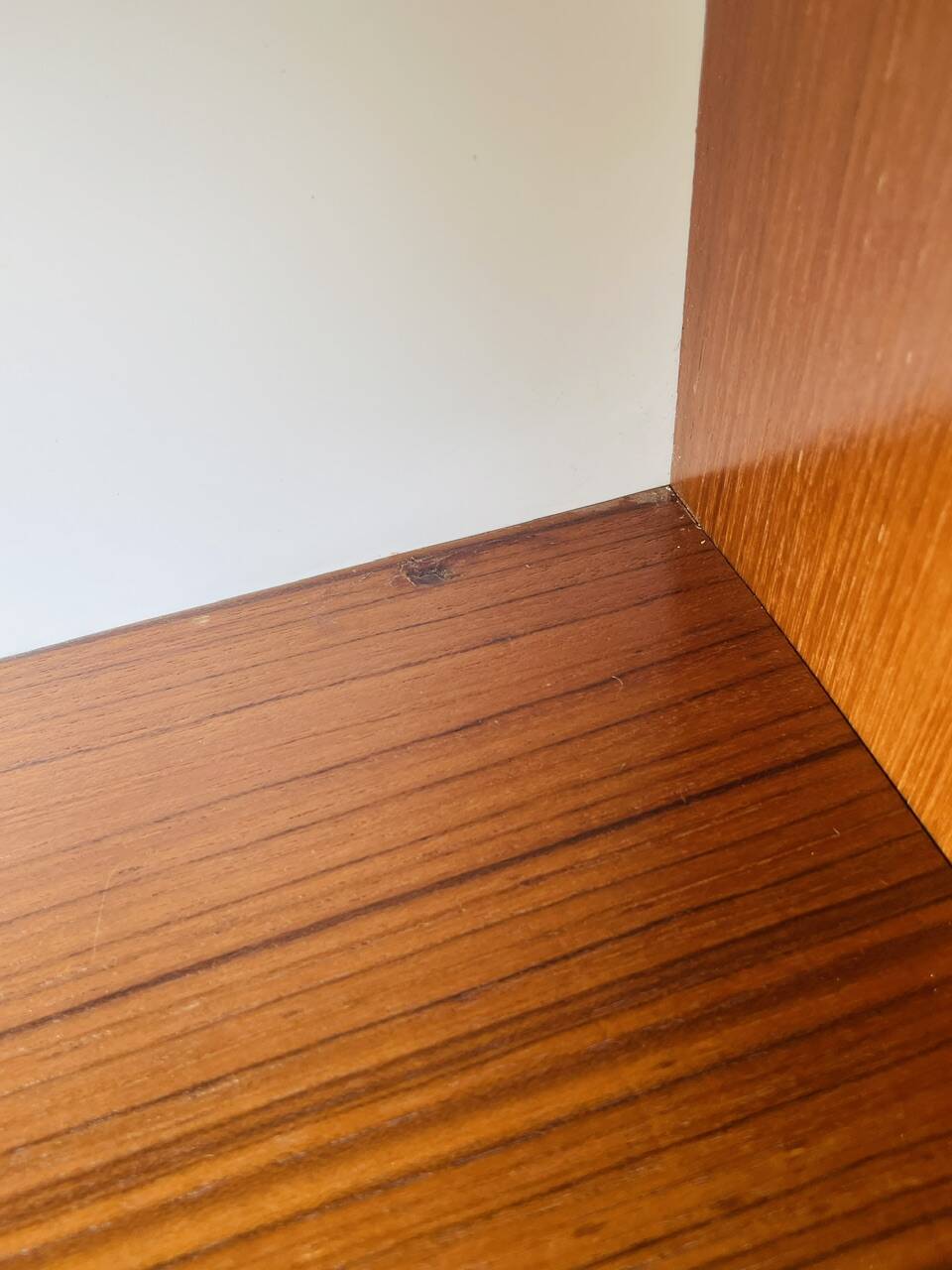 Vintage teak storage unit with shelves and drawer circa 1970s