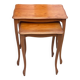 2 Louis XV solid wood nesting tables