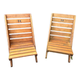 Set of 2 folding beach chairs