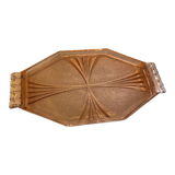 Vintage orange glass tray from the 60s