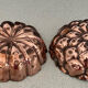Set of 2 tinned copper cake molds