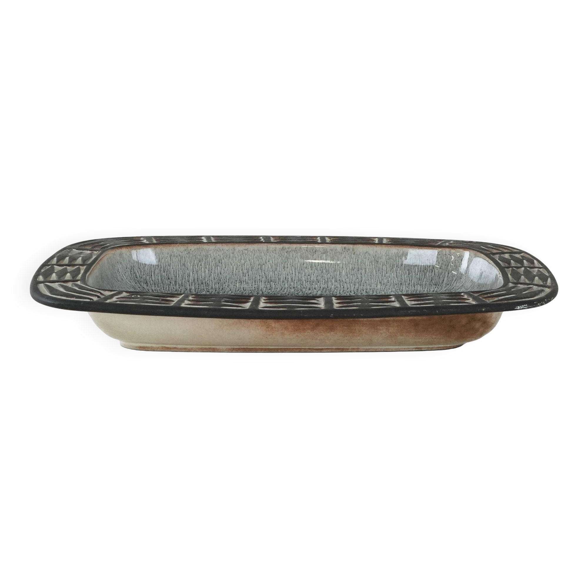 Ceramic platter, Danish design, 1960s, manufactured by Frank Keramik