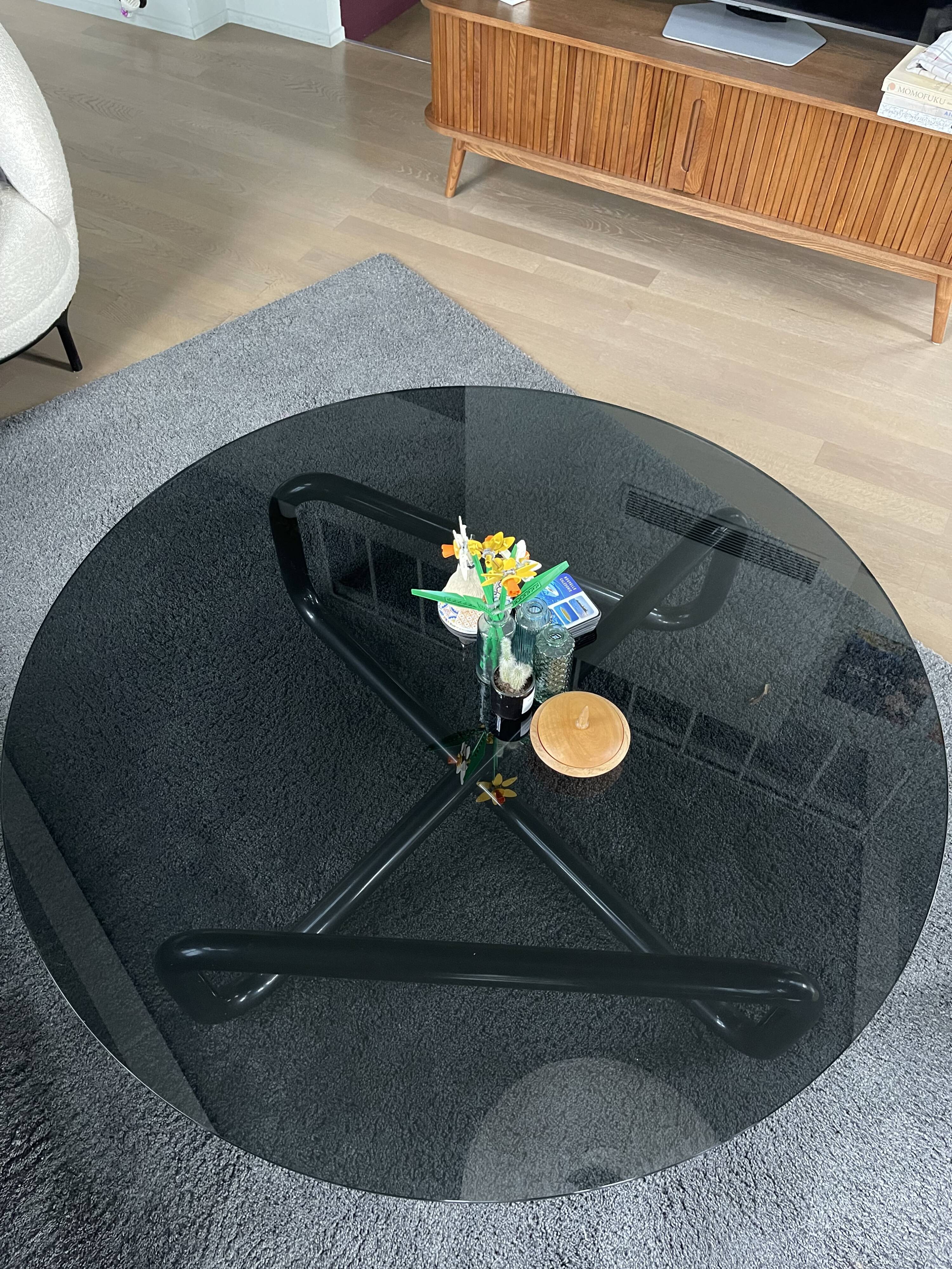 Smoked glass coffee table