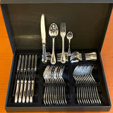 Christofle 48-piece flatware ribbon set, near mint condition