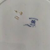 Set of 7 ironstone plates with floral friezes from the late 19th to early 20th century.