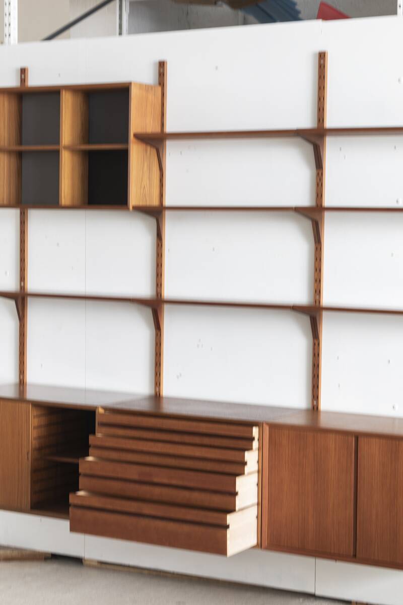 3-piece cado wall unit by poul cadovius for cado, denmark, 1960’s