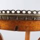 Antique walnut coffee table with painted ceramic insert, 20th century.