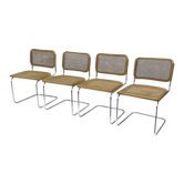 Set of 4 Cesca chairs model b32 in chrome made in italy Design