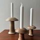 Set of three ceramic mushroom oil lamps by Freek Berends from the 1970s.