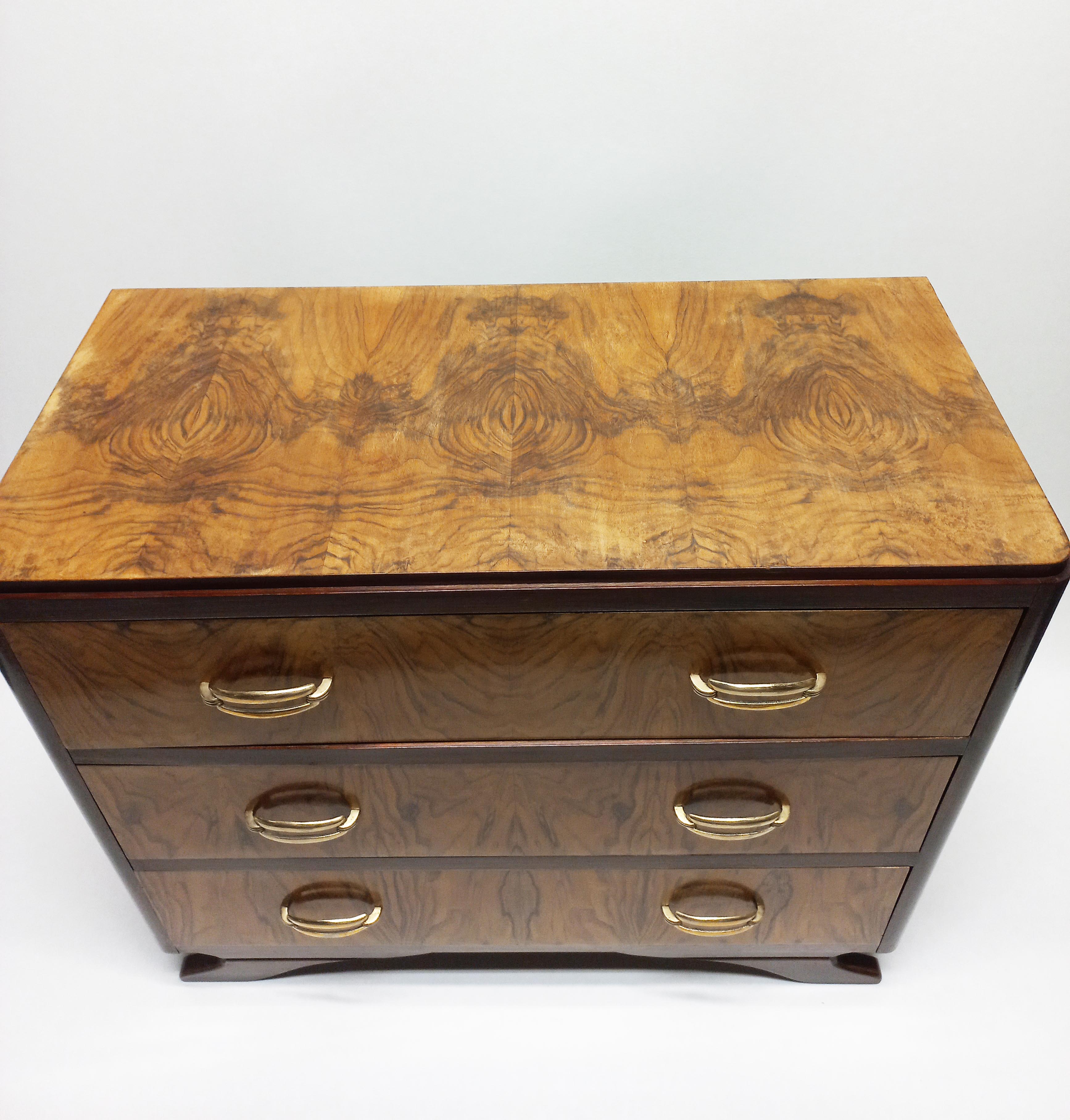 Commode art déco 1930 en noyer