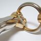 Hand sconce golden metal patinated opaline vintage