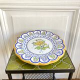 Hand-painted ceramic cake plate