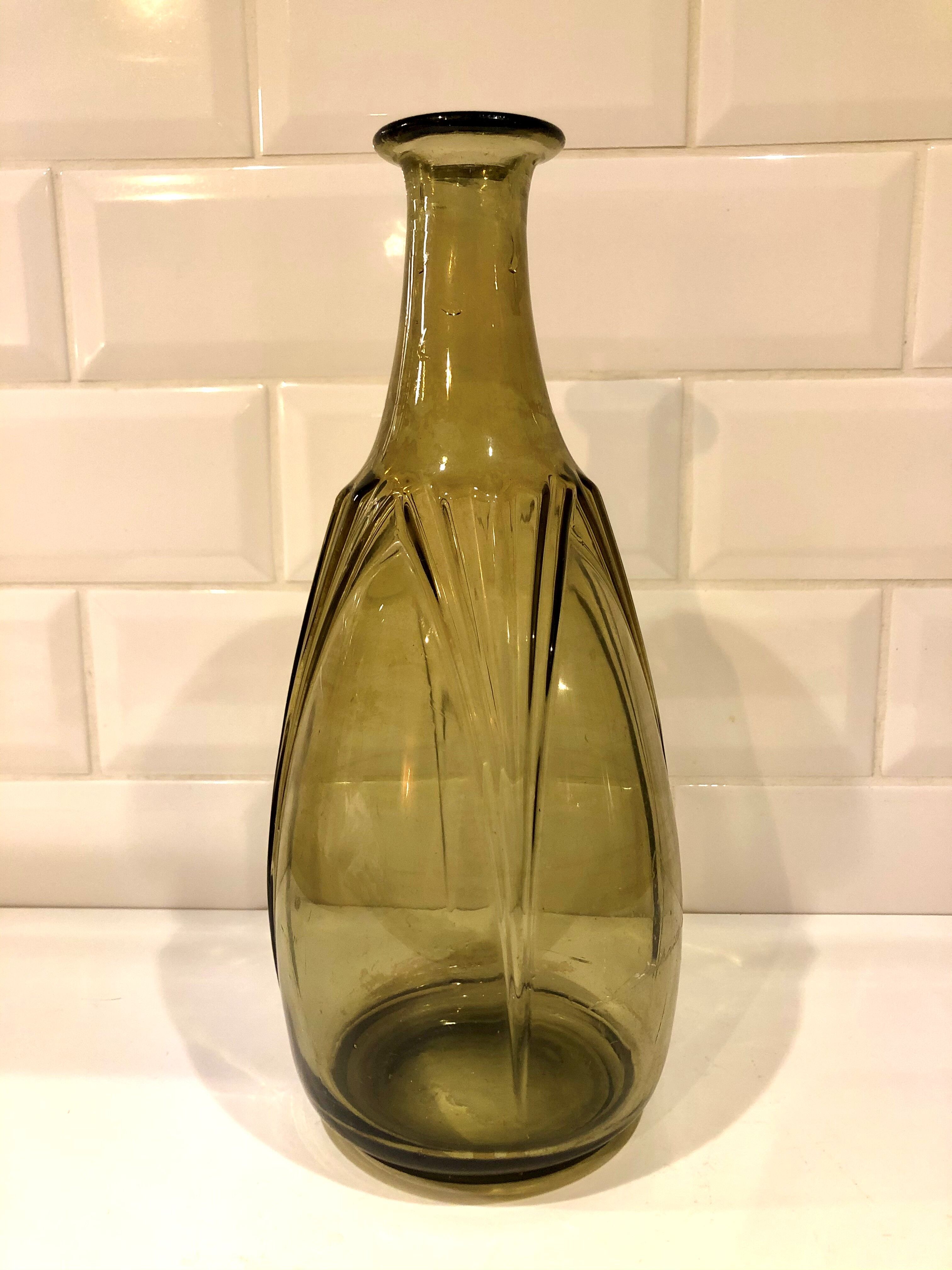 Blown glass water carafe