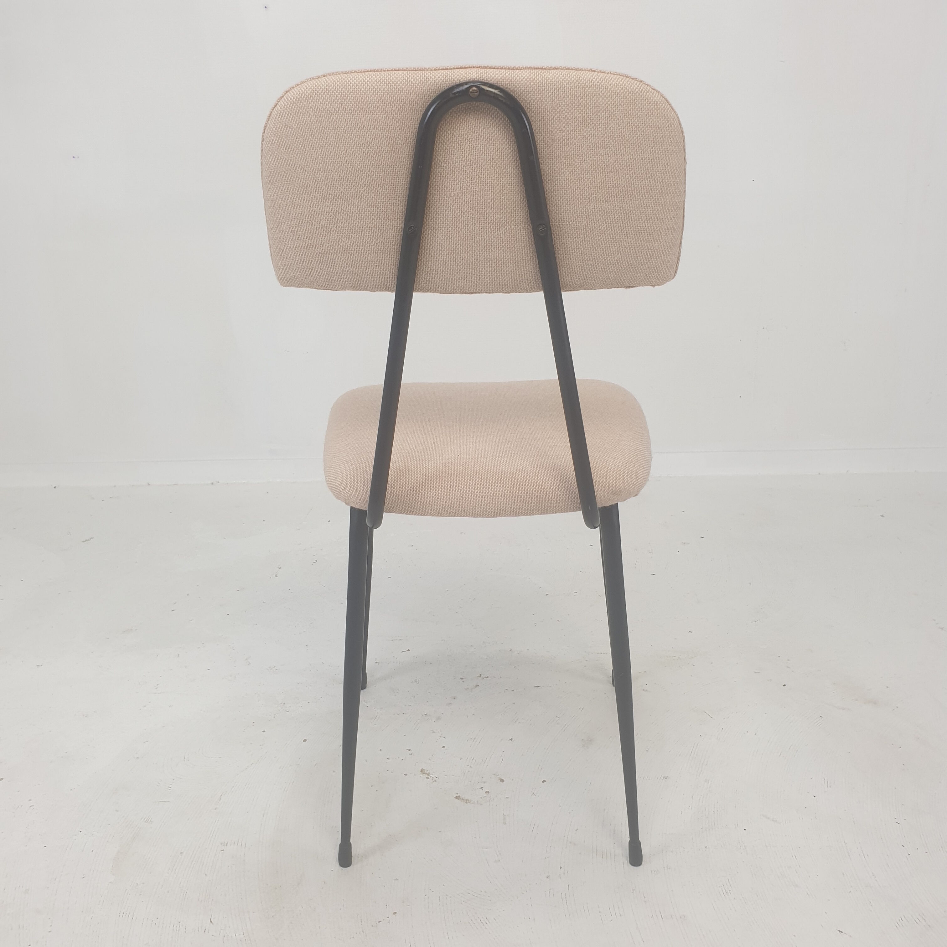 Set of 4 Italian Metal Dining Chairs, 1960's