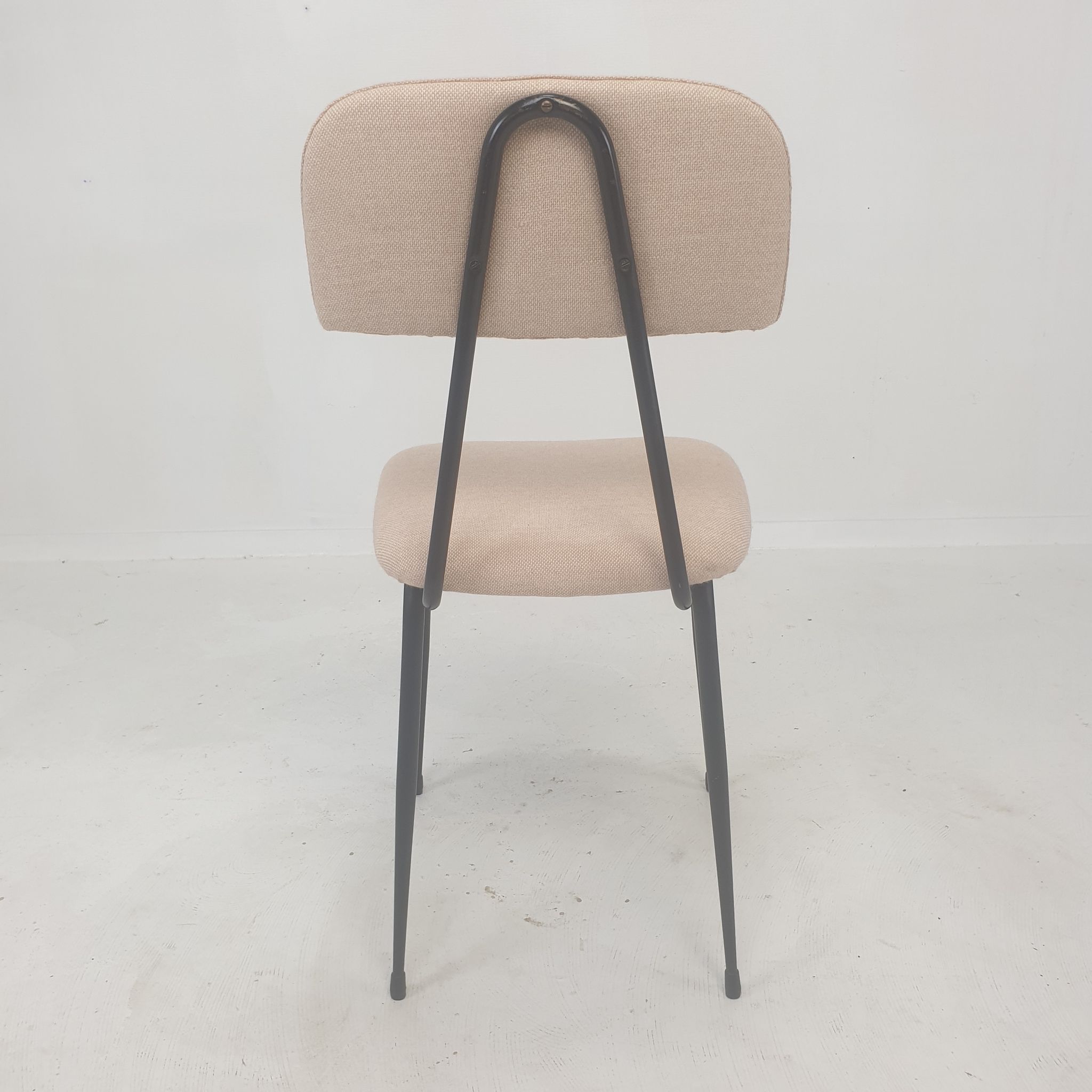Set of 4 Italian Metal Dining Chairs, 1960's