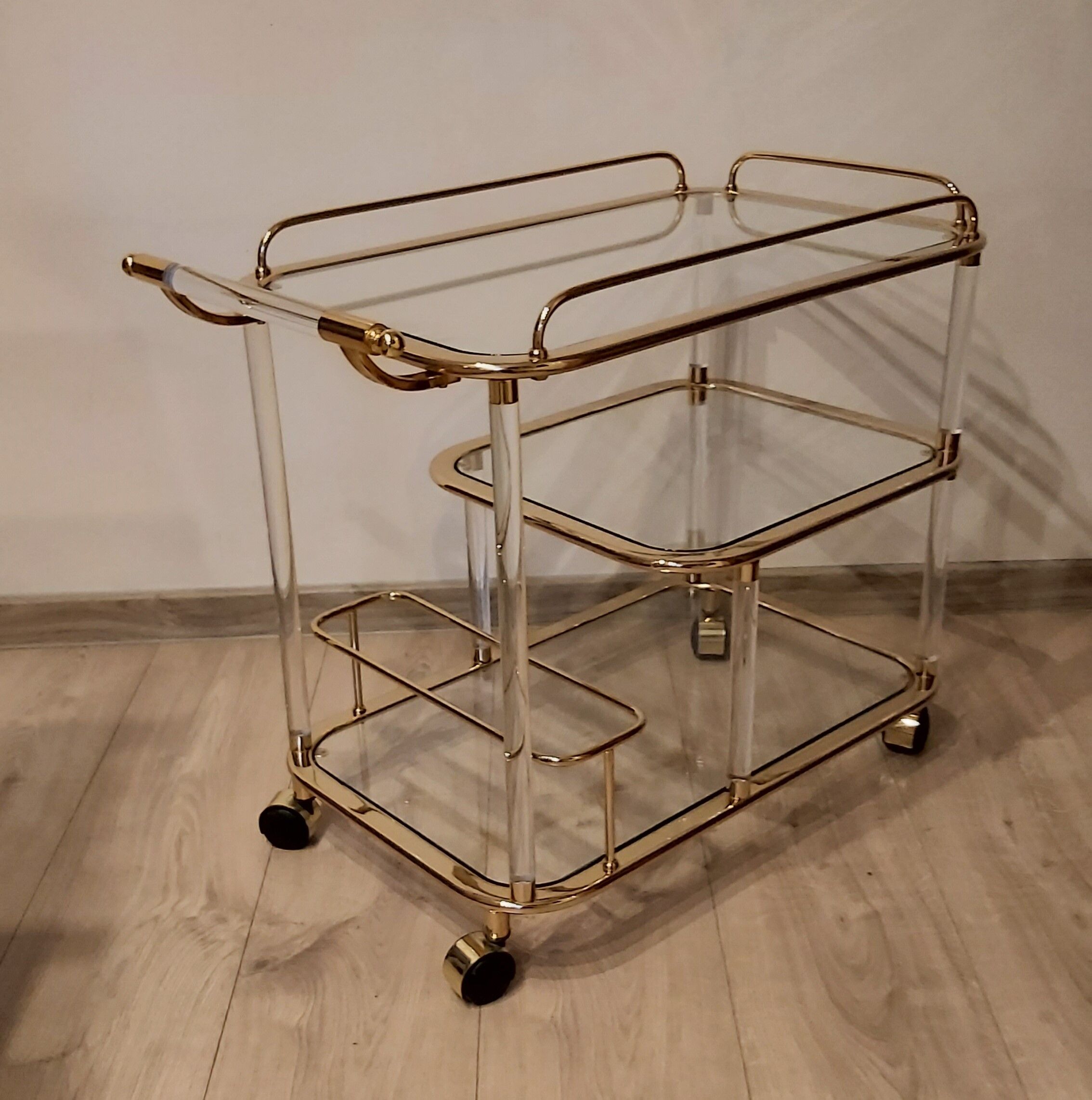 Bar cart, designed by F. Orsenigo, Orsenigo, Italy, 1980s